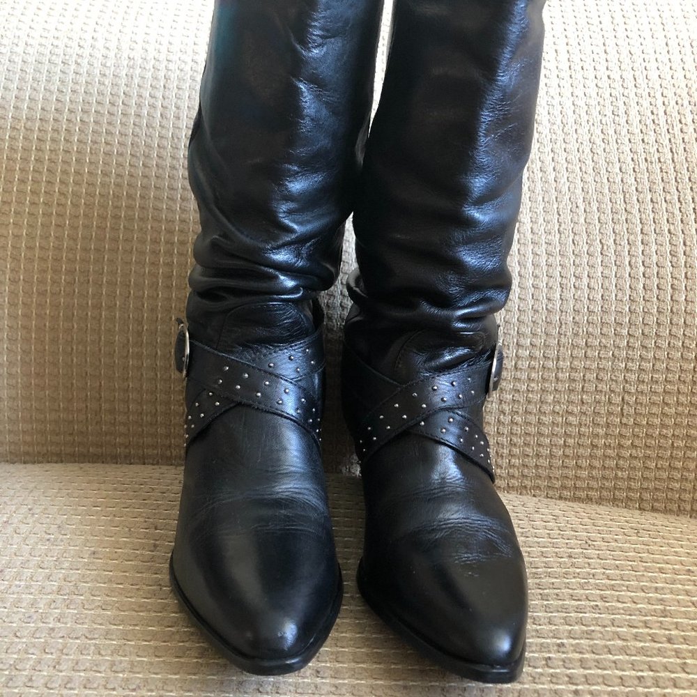 Bruno Valenti Women's Black Leather Boots